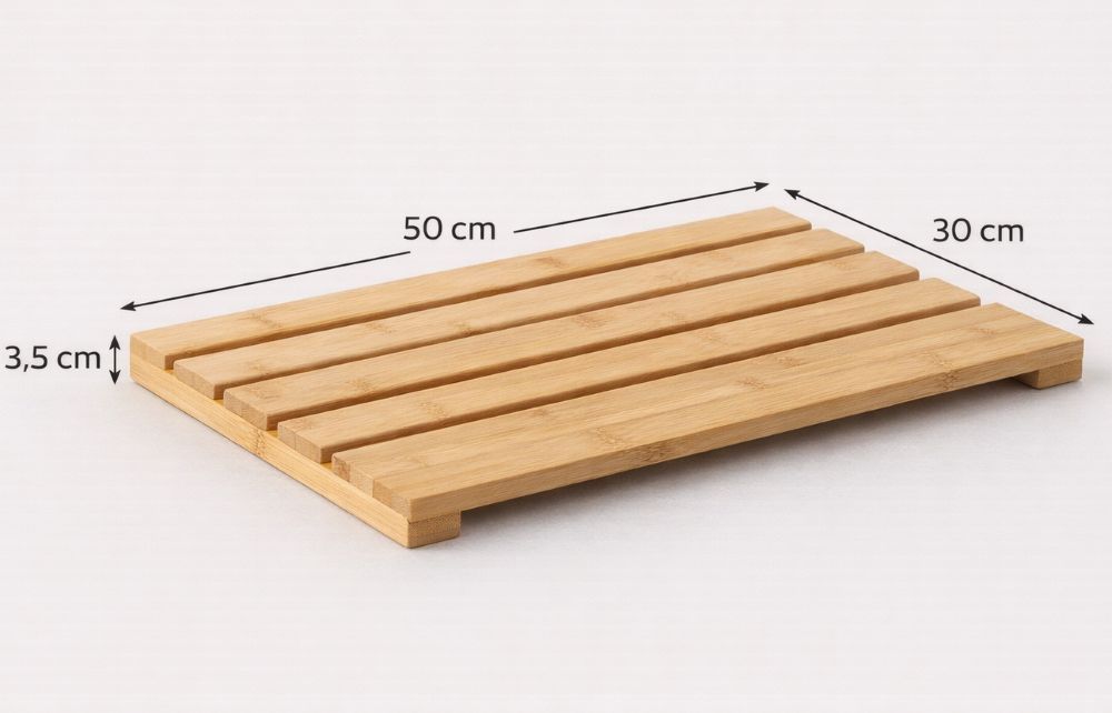 Ceruzo Douchemat - Antislip - Bamboe - 50 X 30 Cm