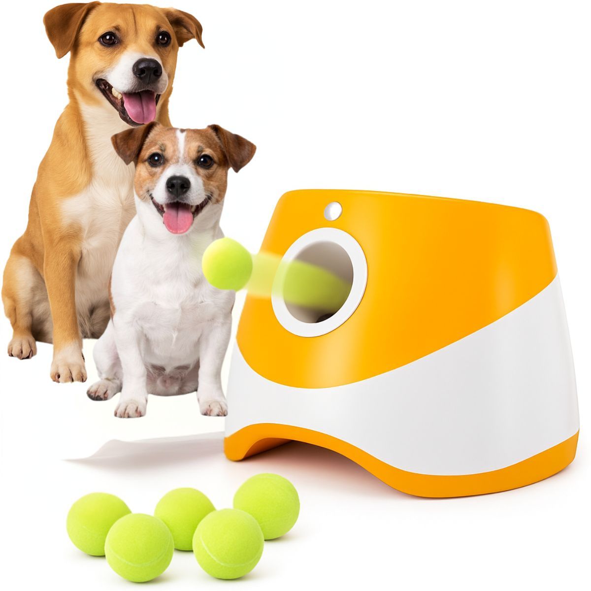 Ceruzo Automatische Ballenwerper - Oplaadbaar - 3 Werpsafstanden - 6 Ballen