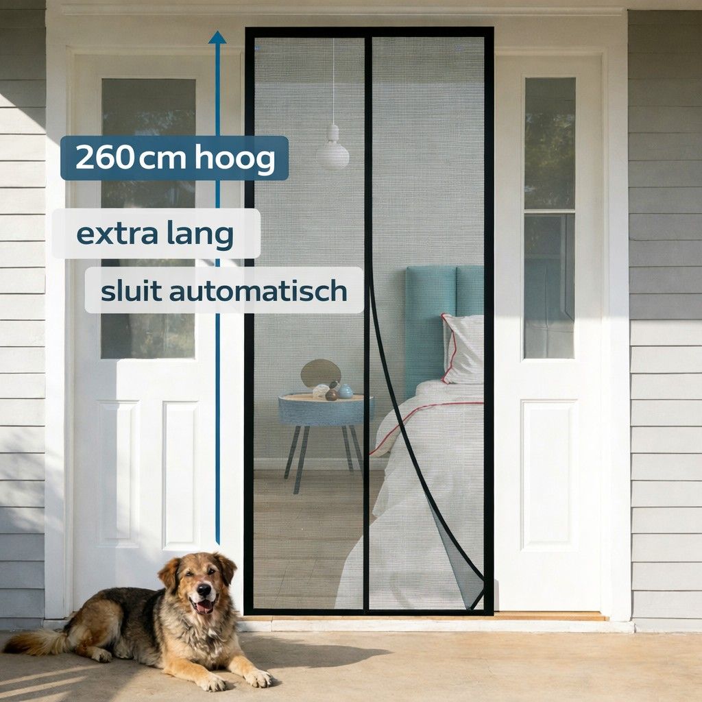 Ceruzo Deurgordijn 100X260 Cm - Magnetische Sluiting