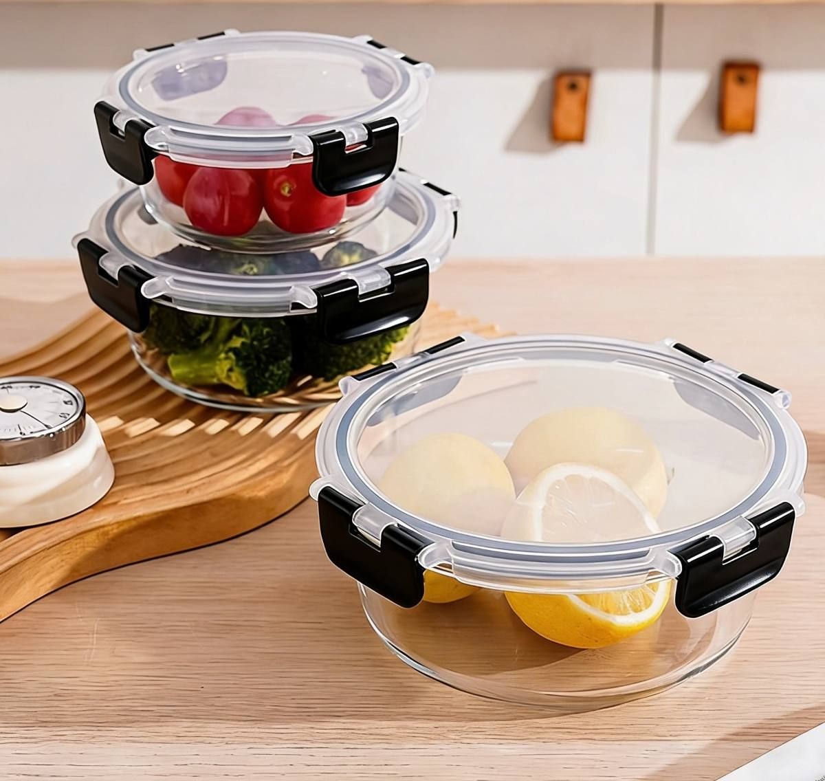 Ceruzo Meal Prep Bakjes - 3 Stuks Vershoudbakjes - Glas