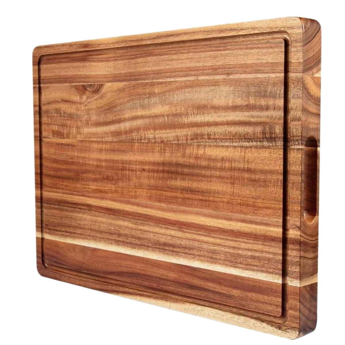 Ceruzo Acacia Houten Snijplank 38X25X2.5 Cm - Met Sapgroef En Handvaten