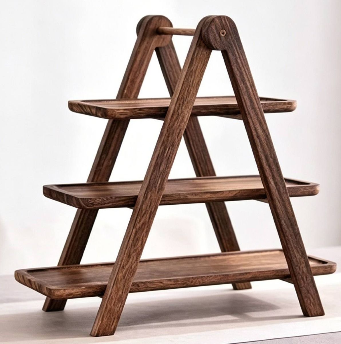 Ceruzo Serveerrek Hout - 3 Laags - 40 Cm