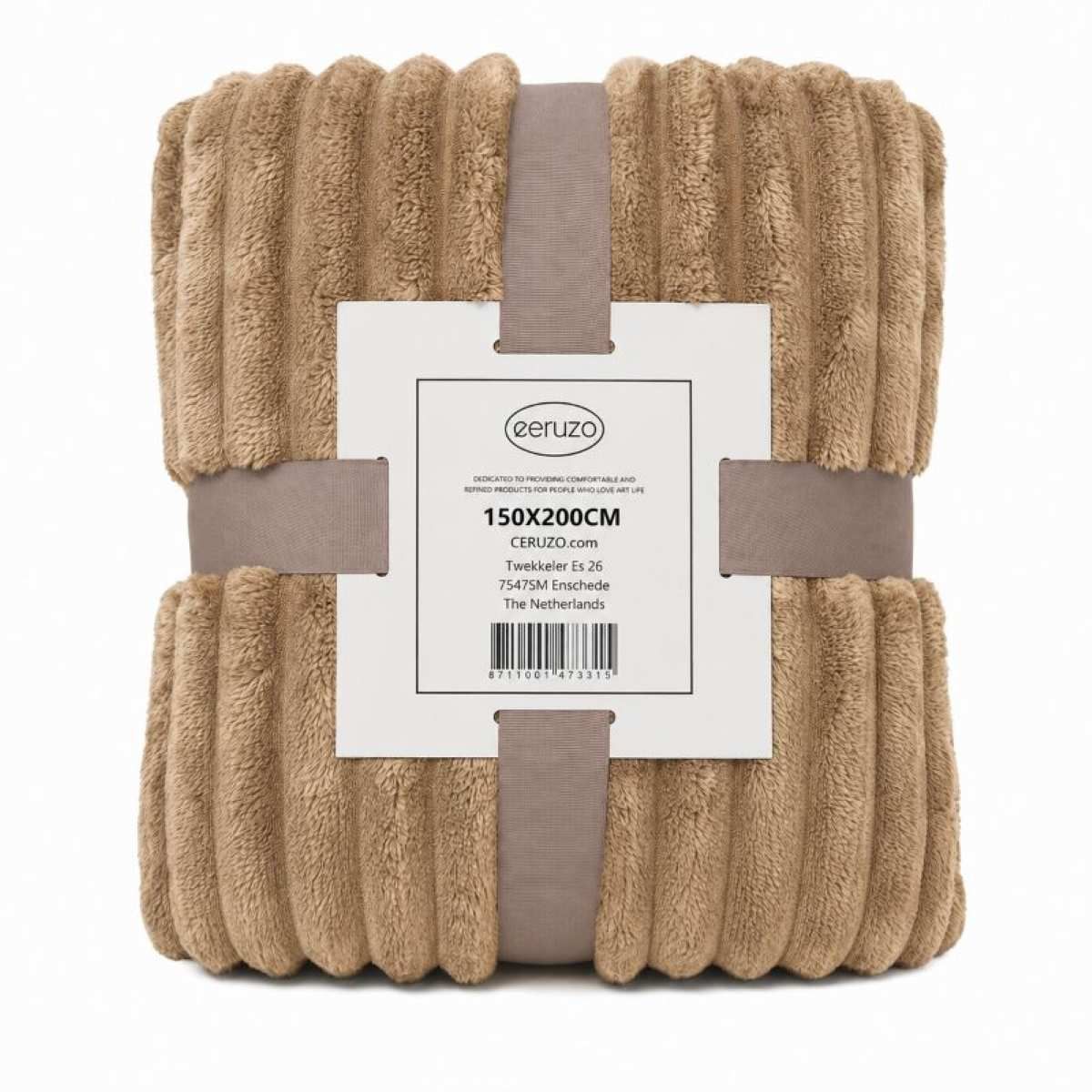 Ceruzo Fleece Deken - 150X200 Cm - Camel