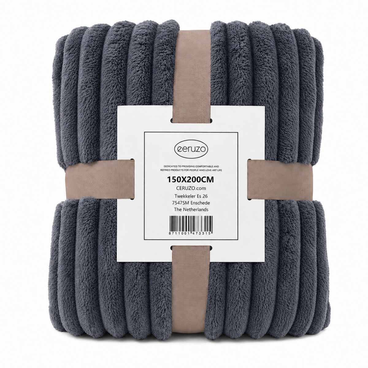Ceruzo Fleece Deken - 150X200 Cm - Antraciet