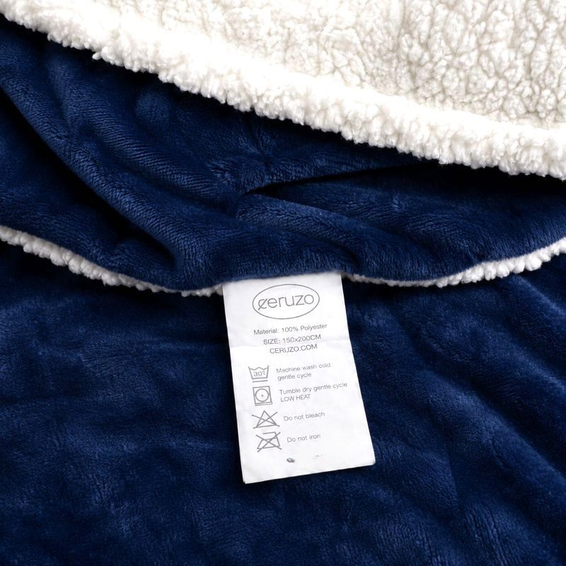 Ceruzo Sherpa Fleece Deken - 150X200 Cm - Blauw