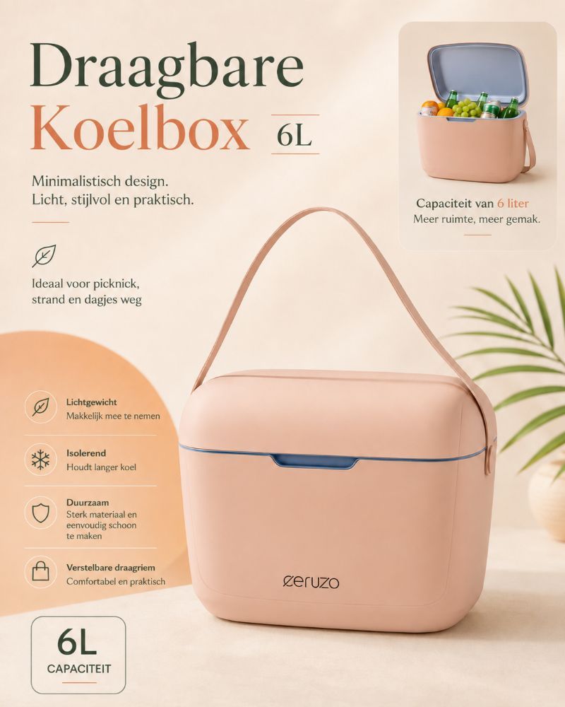 Ceruzo Koelbox 6 Liter - Trendy Roze