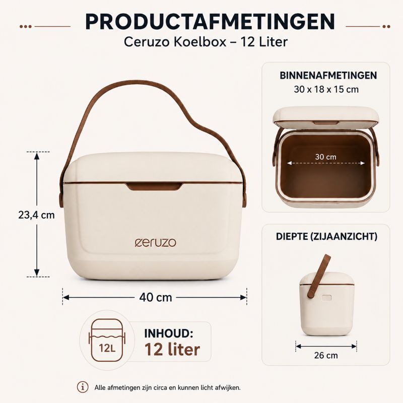 Ceruzo Koelbox 12 Liter - Trendy Taupe