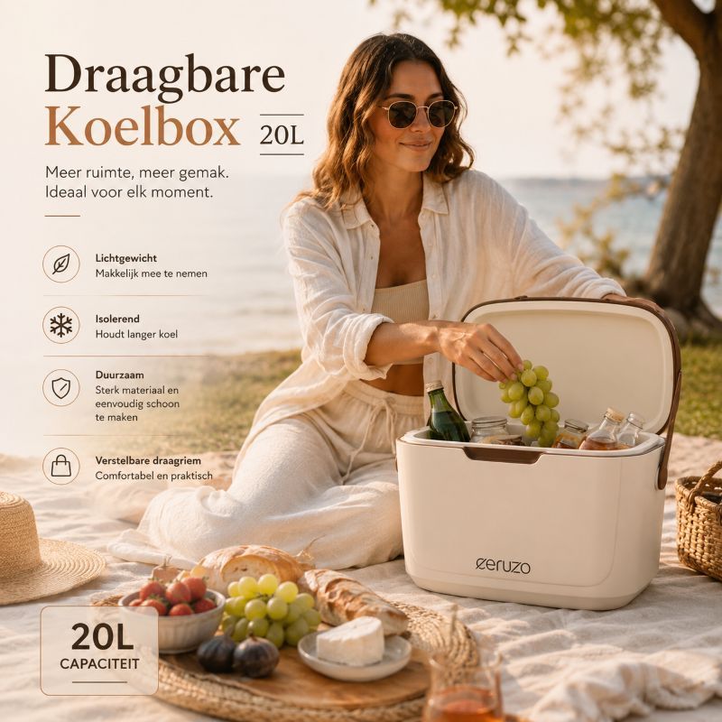 Ceruzo Koelbox 20 Liter - Trendy Taupe