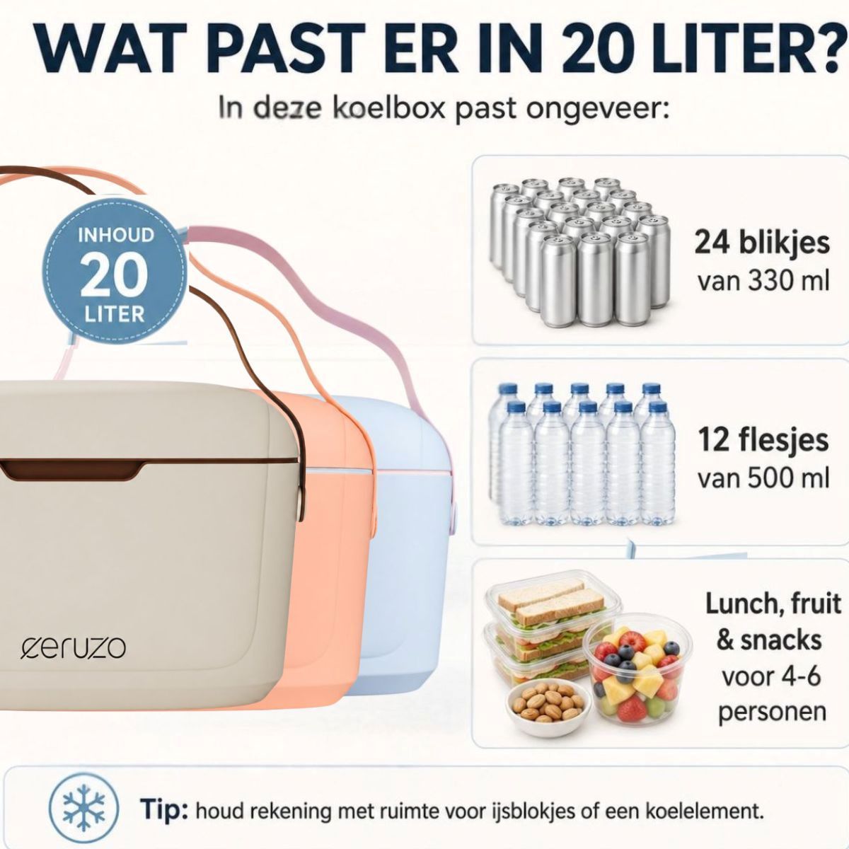 Ceruzo Koelbox 20 Liter - Trendy Taupe