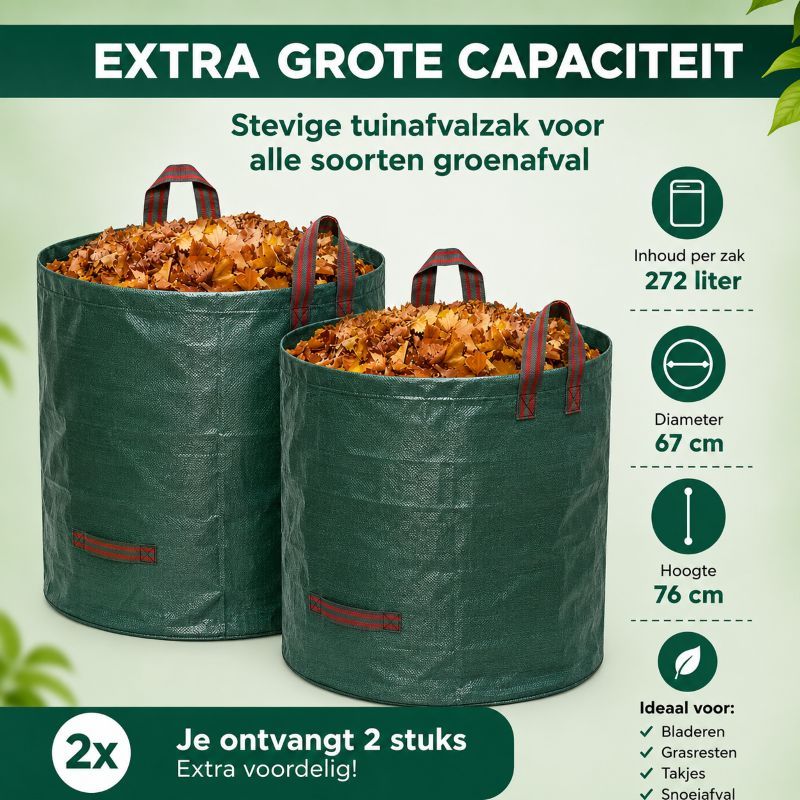 Ceruzo Tuinafvalzak - Set Van 2 - 2 X 272 Liter