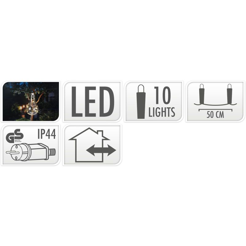 Feestverlichting Voor De Tuin - 450Cm - Warm Wit - 10X5 Led