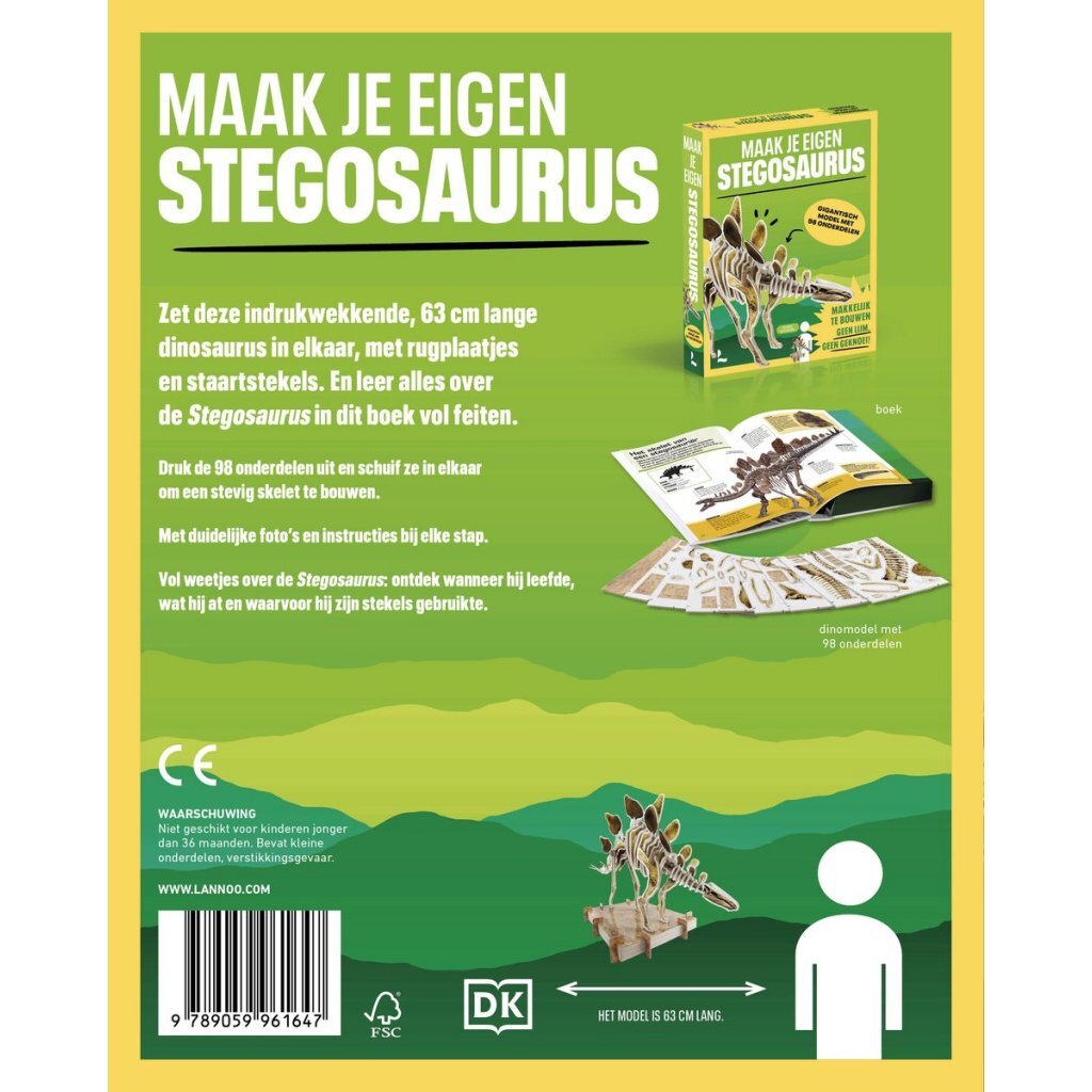 Overige Merken Maak Je Eigen Stegosaurus 98-Delig