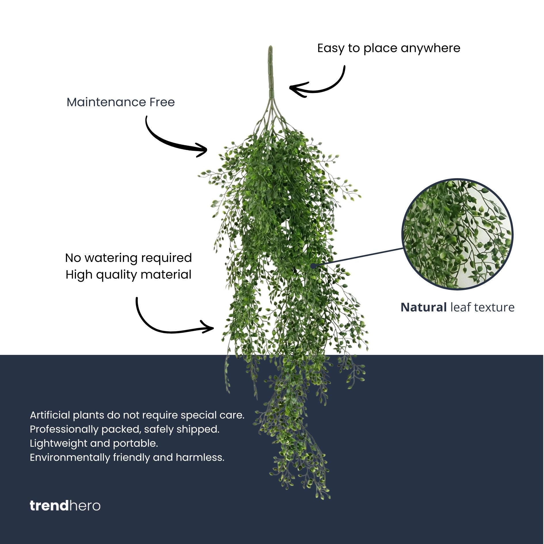 Artificial Mini Jasmine - Hanging Plant - 80 Cm