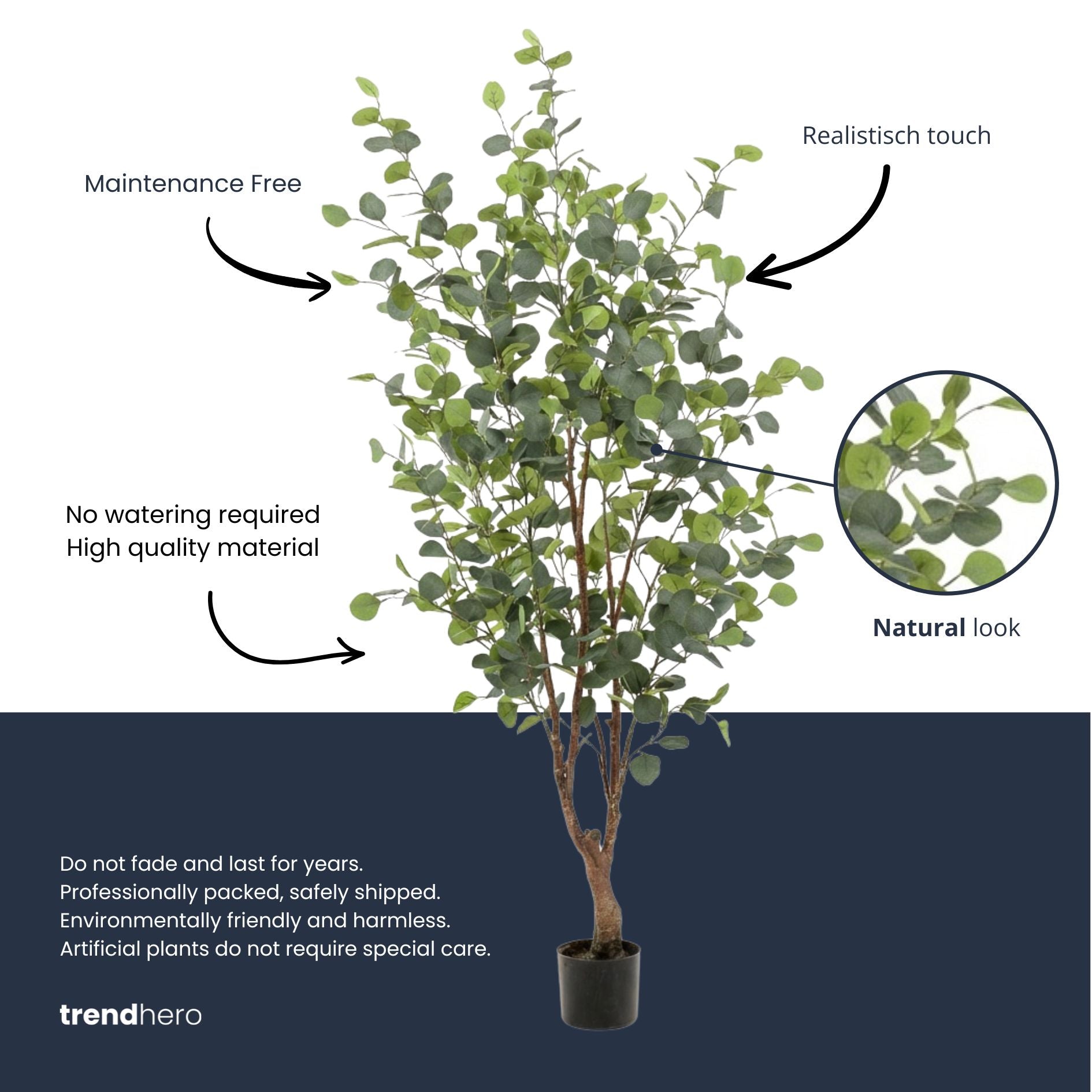 Eucalyptus Tree - 120 Cm - Artificial Plant