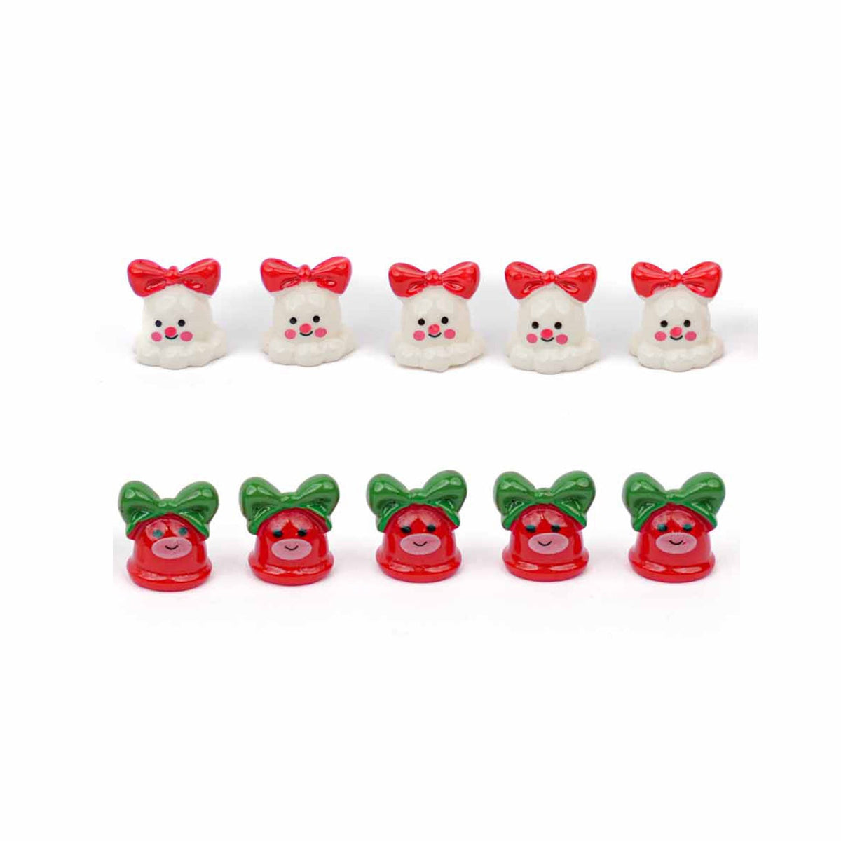 Mini Christmas Characters Set - 10 Pcs - Miniature Figurines ↔ 1 Cm