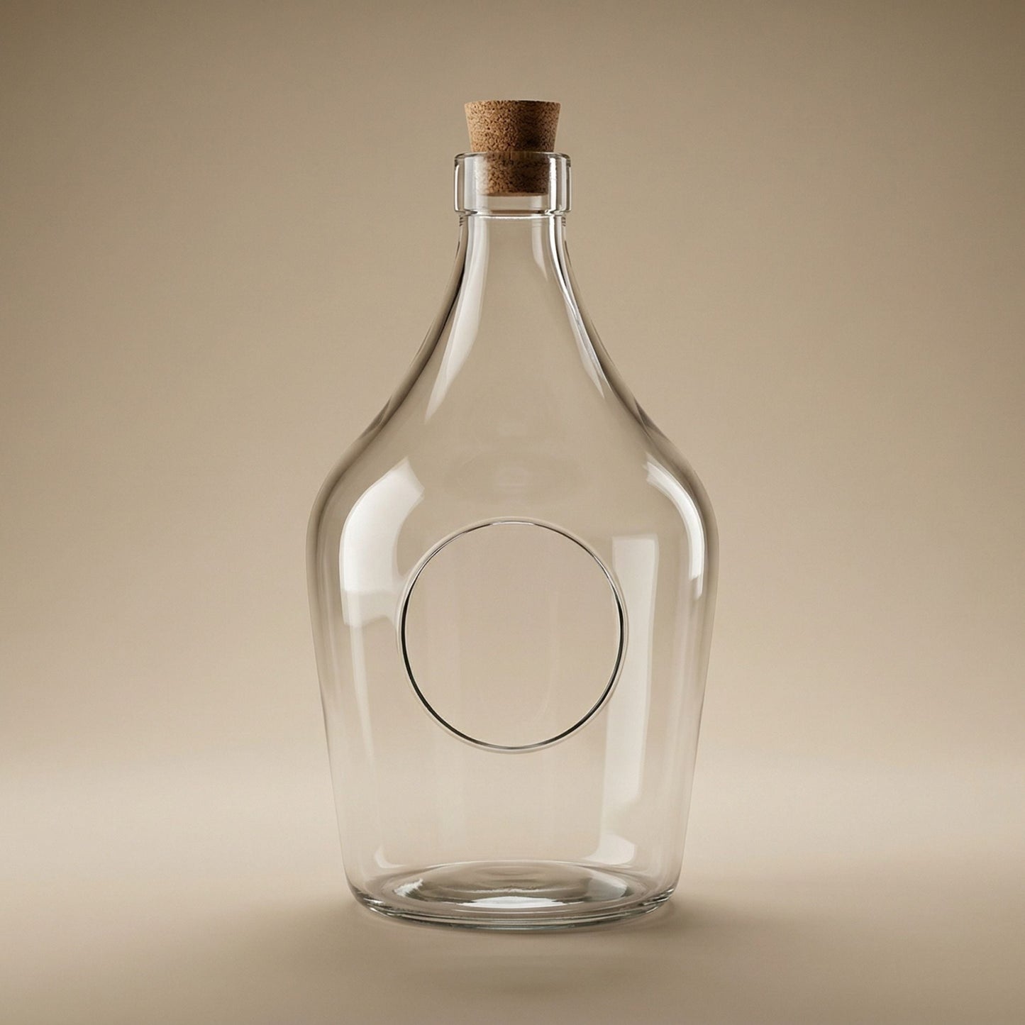 Terrarium Bottle With Cork - Open Terrarium Ø 16 Cm ↑ 30 Cm