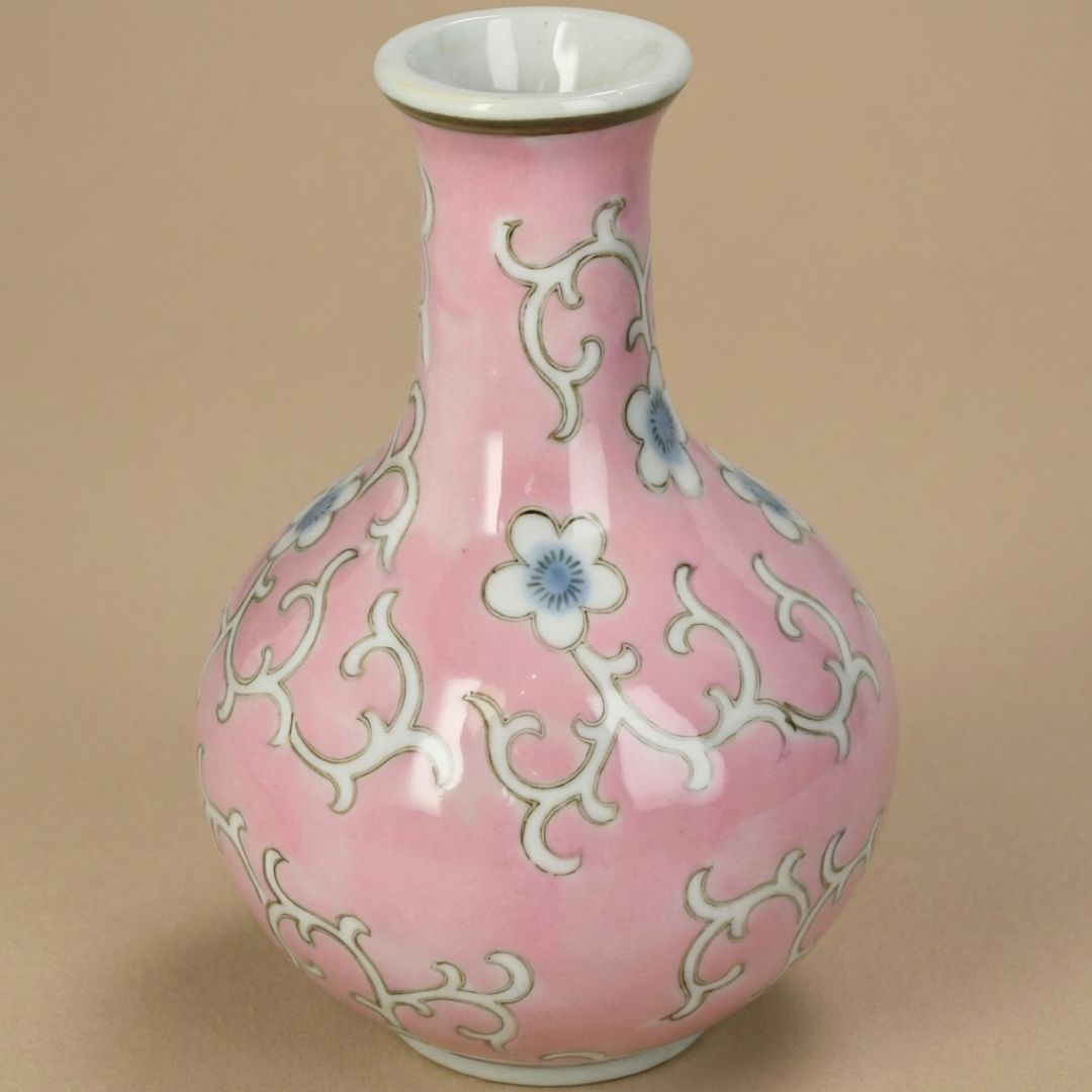 Pink Porcelain Vase Ø12 ↑17,5 Cm