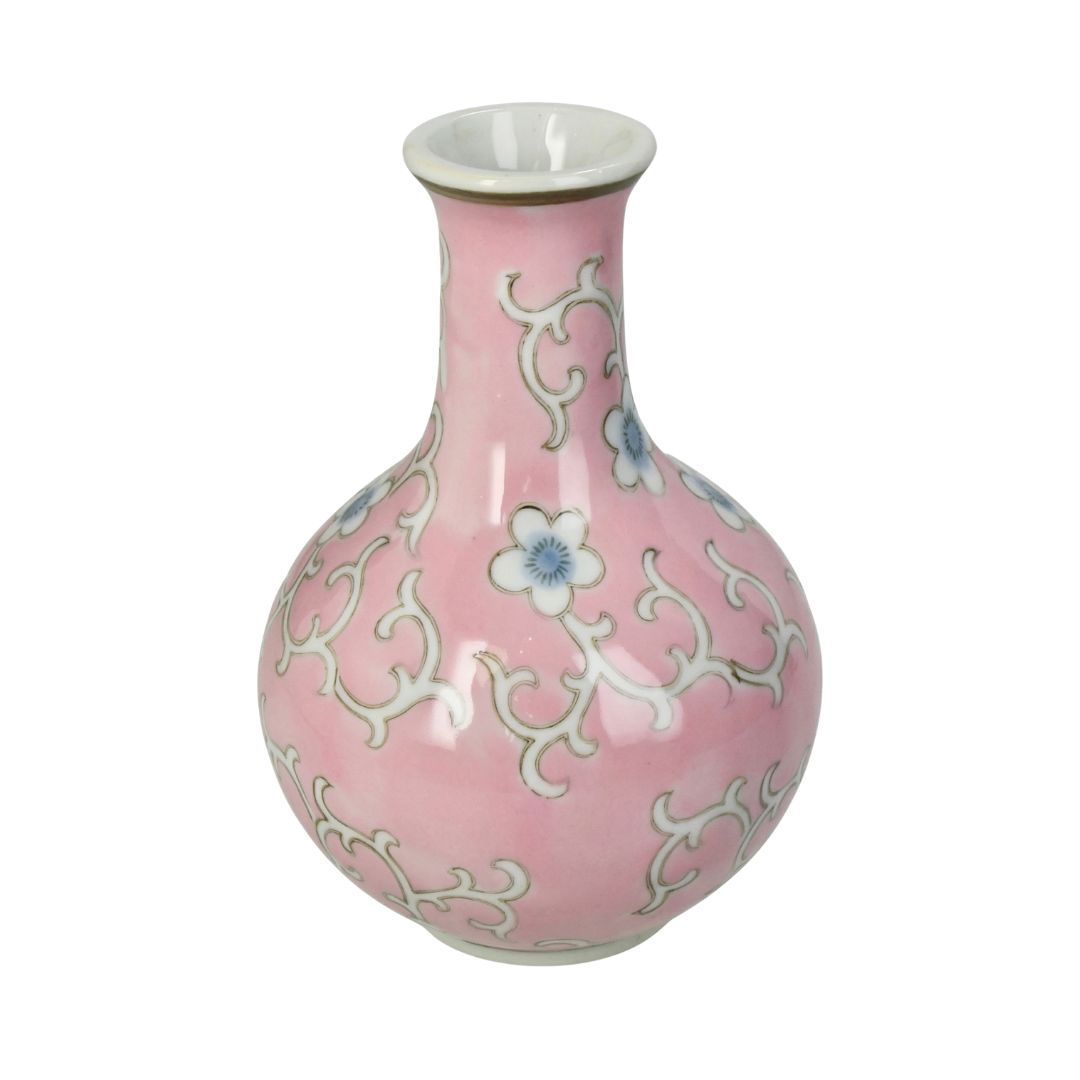Pink Porcelain Vase Ø12 ↑17,5 Cm