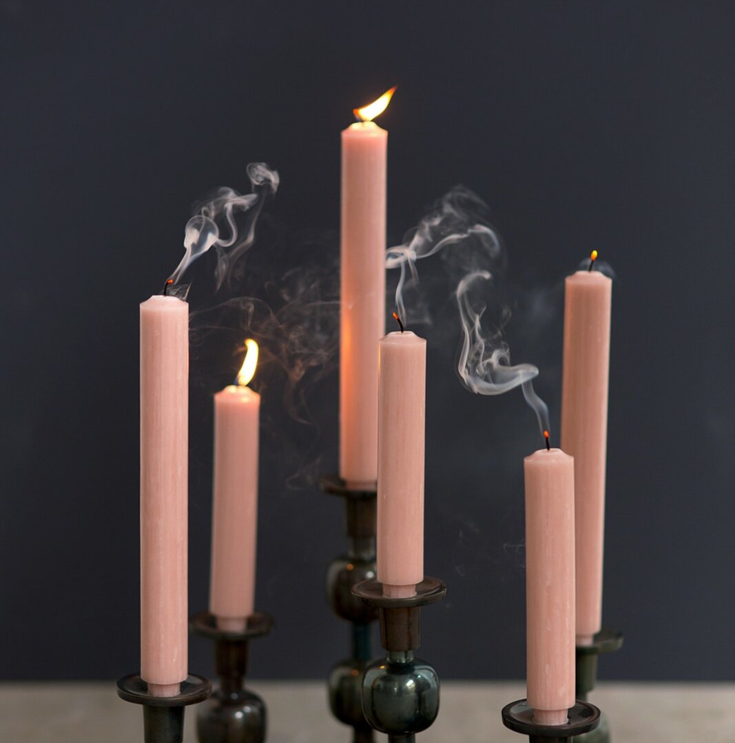 Rustik Lys - Dinner Candle 2,6 X 18,5 Cm - Iced Apricot