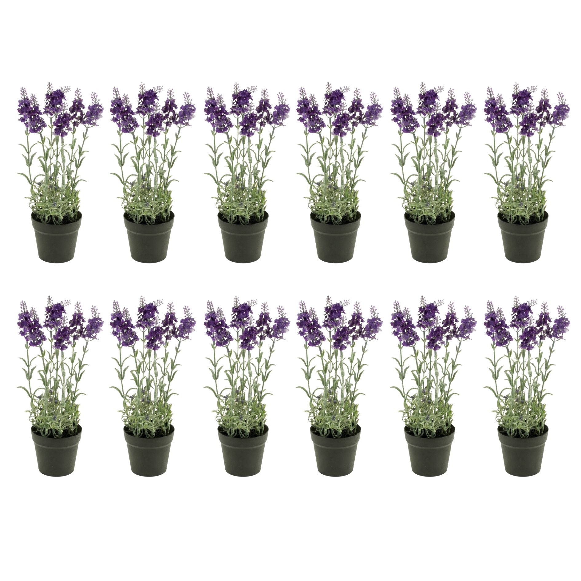 Artificial Lavender - Purple Plant In Pot - Artificial Plant - 28 Cm