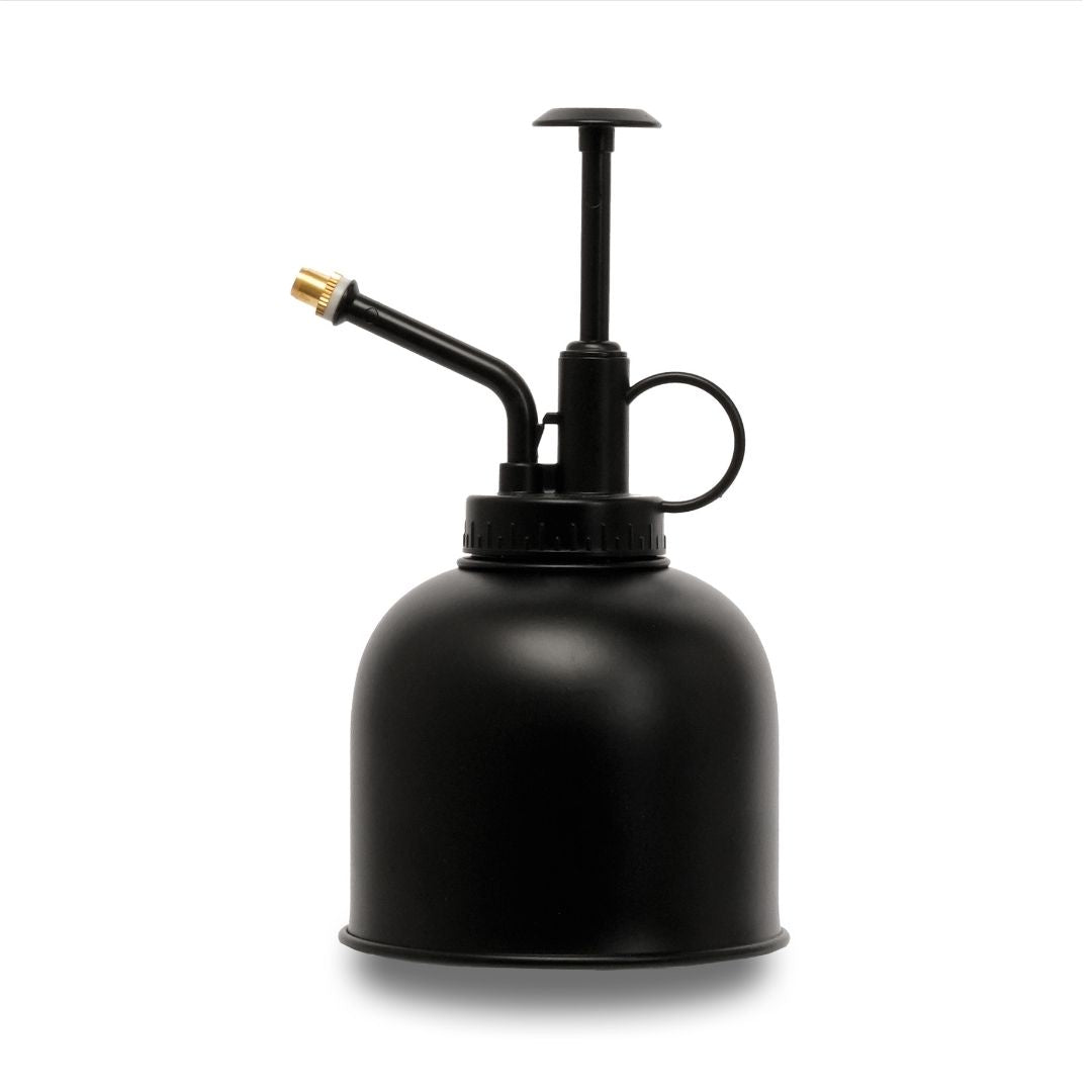 Plant Mister - Waterer - Stainless Steel Gardening Sprinkler - Matte Black - ↑ 15.5 Cm