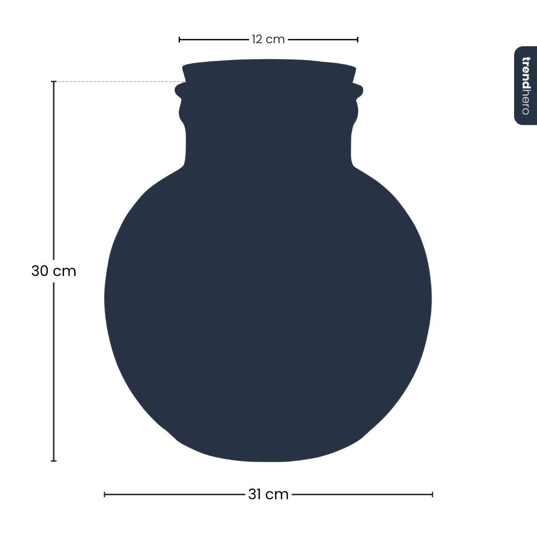 Bottle ‘Bolder Bob’ - Recycled Glass Ø 30 Cm ↑ 31 Cm