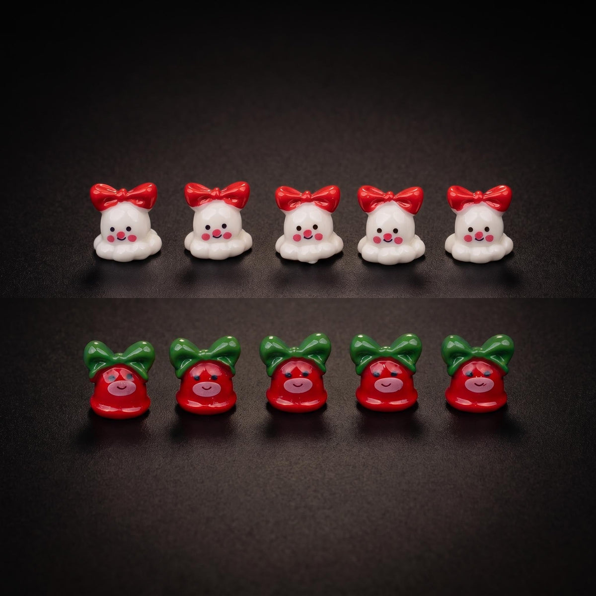 Mini Christmas Characters Set - 10 Pcs - Miniature Figurines ↔ 1 Cm