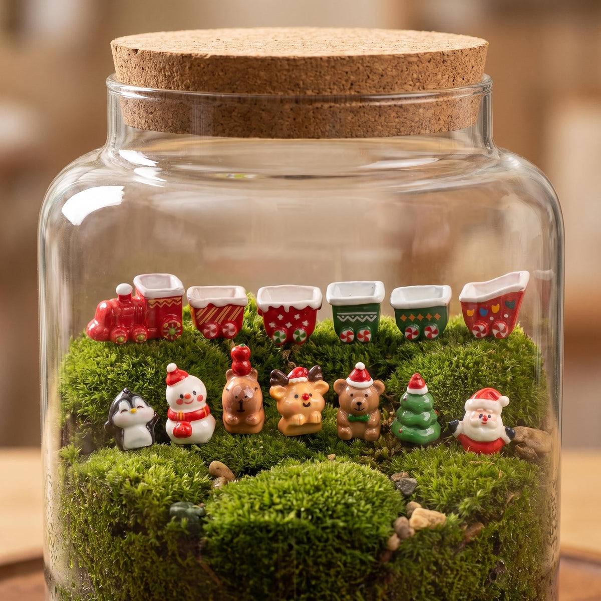 Mini Christmas Train Set - 12 Pcs - Miniature Figurines ↔ 1-3Cm