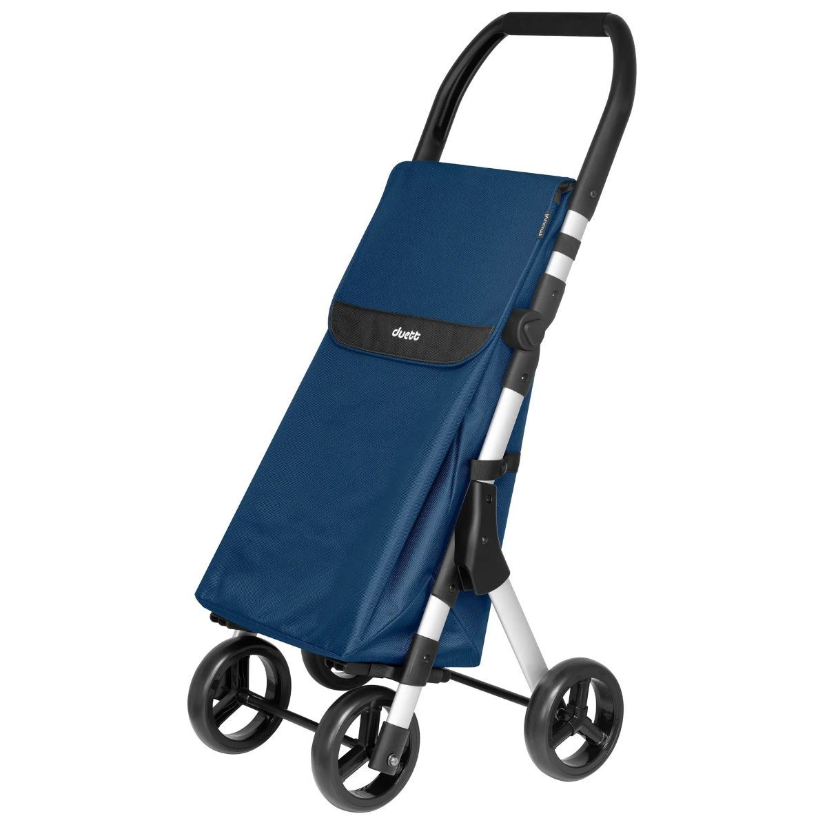 Duett Muuvi Up Blauw - Boodschappentrolley - Tasinhoud 46L - 4 Wielen - Opvouwbaar
