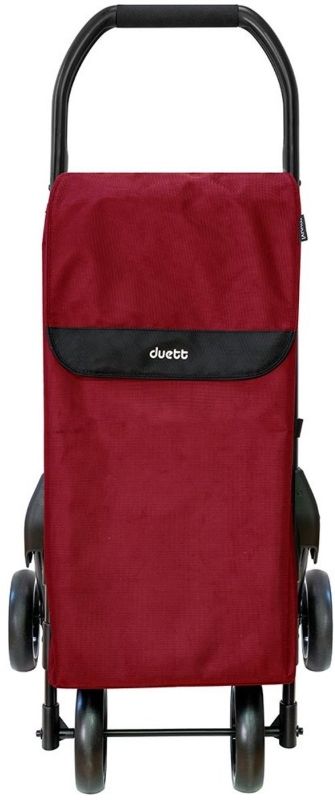 Duett Muuvi Up Rood - Boodschappentrolley - Tasinhoud 46L - 4 Wielen - Opvouwbaar