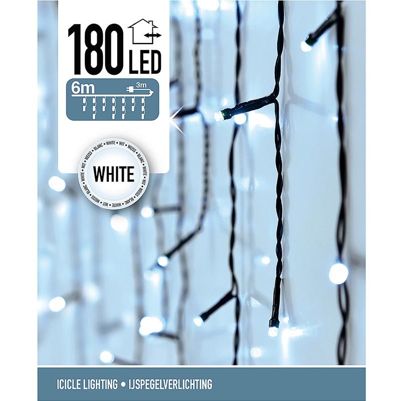 Ijspegel Verlichting - 180 Led - 6 Meter - Wit