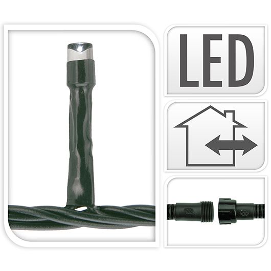 Decorativelighting Koppelbare Kerstverlichting - 100 Led - 7.5M - Extra Warm Wit