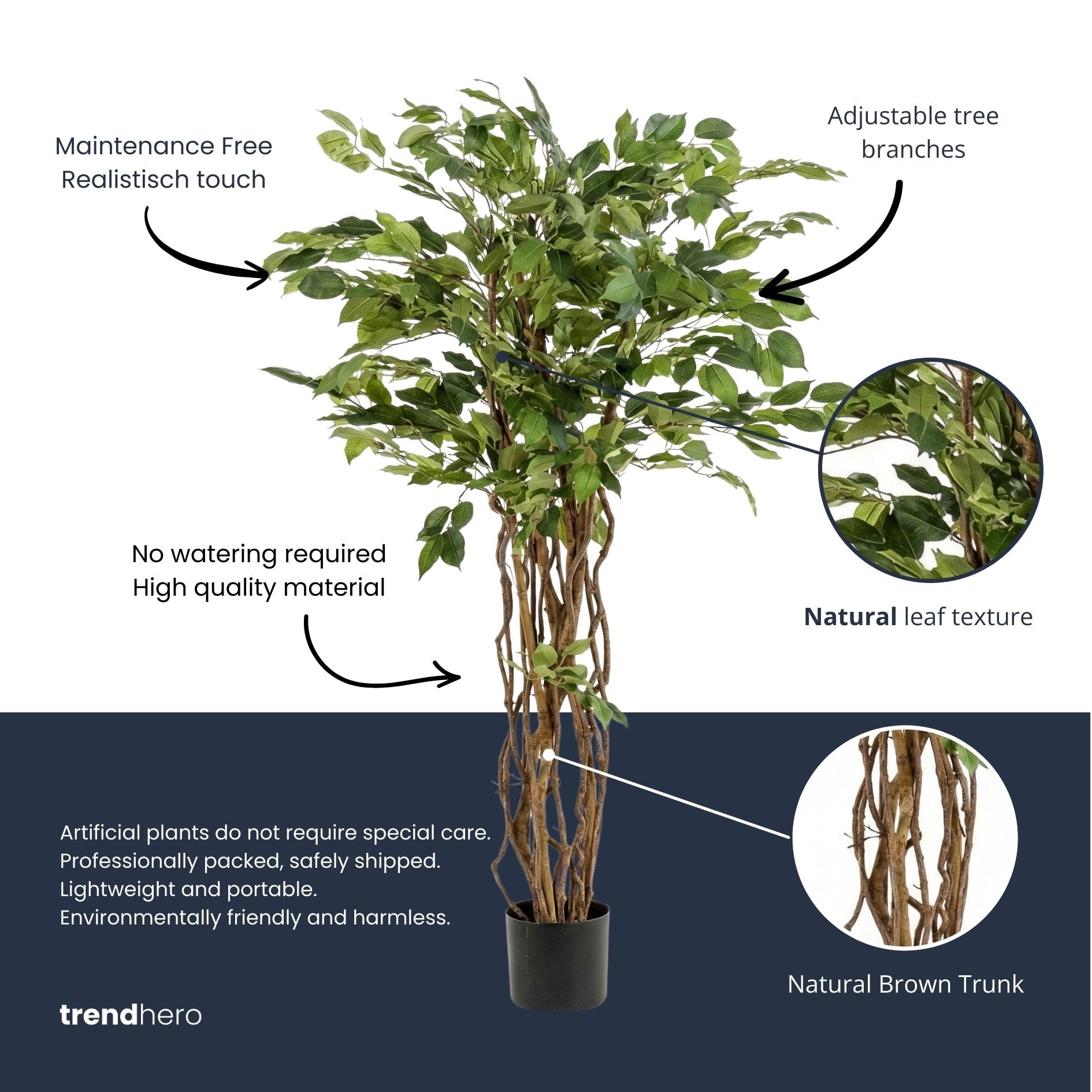 Ficus Liana Tree 140Cm - Artificial Plant