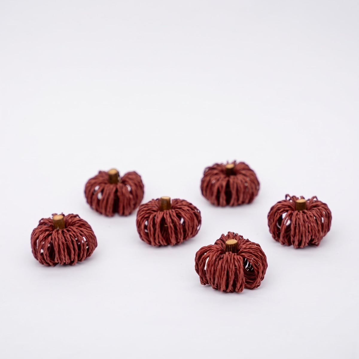 Pumpkin Brown - Ø 4 Cm - 6 Pcs - Natuteral Material