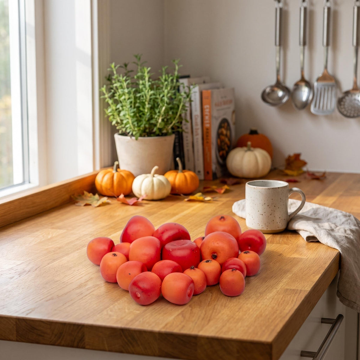 Apple Malus - 20Pcs - 3-Sizes - Foam - Red - Orange