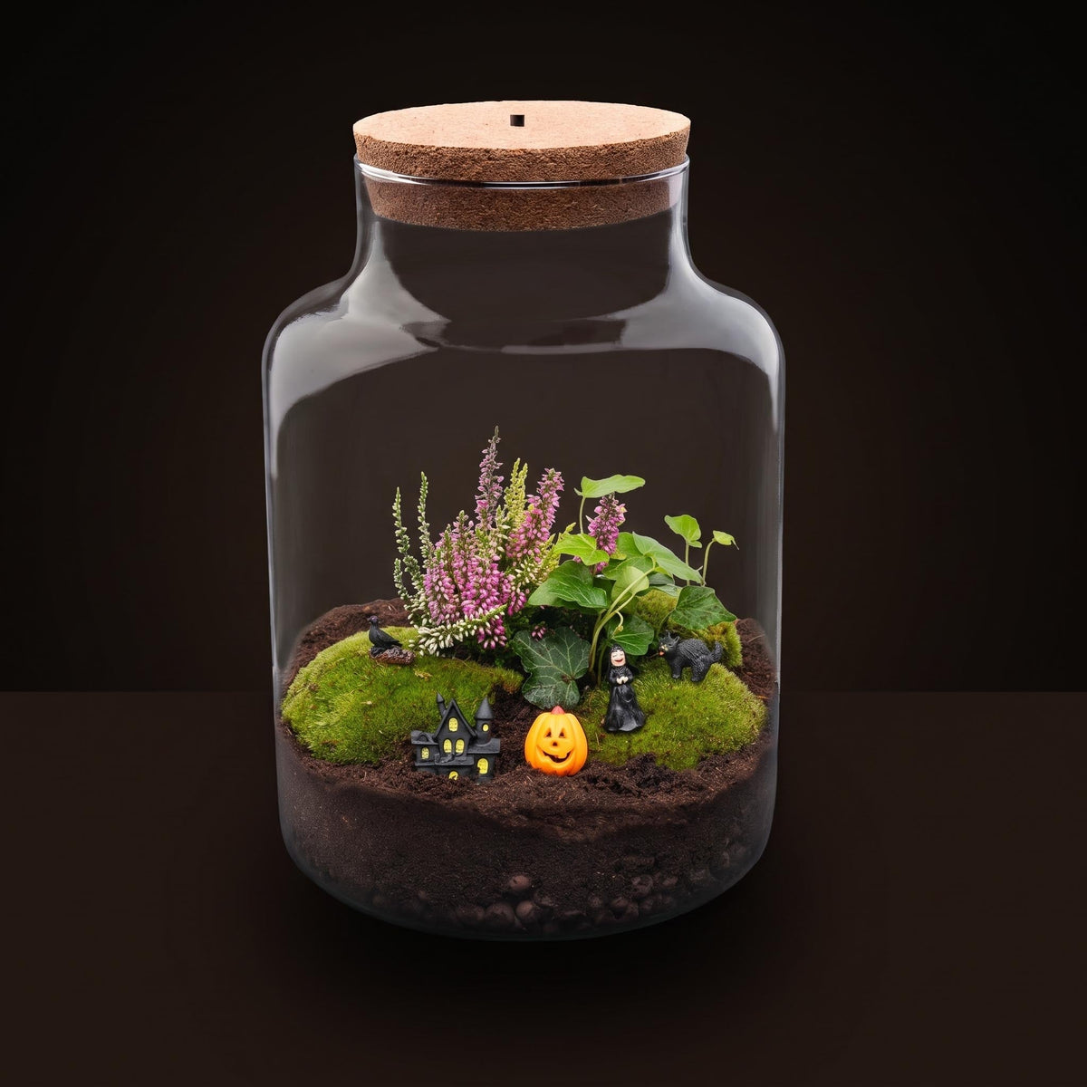 Halloween Terrarium Milky - Trick Or Treat Village -  Ø 21Cm ↑ 30Cm