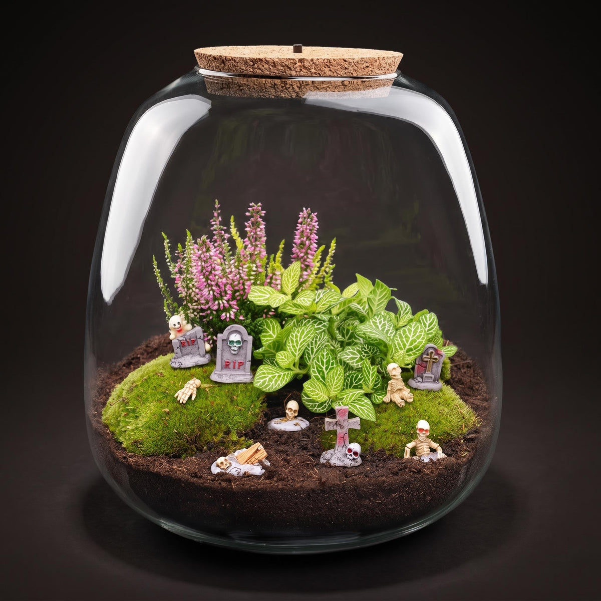 Halloween Terrarium Emma - Haunted Cemetery Edition - Ø 23Cm ↑ 25Cm
