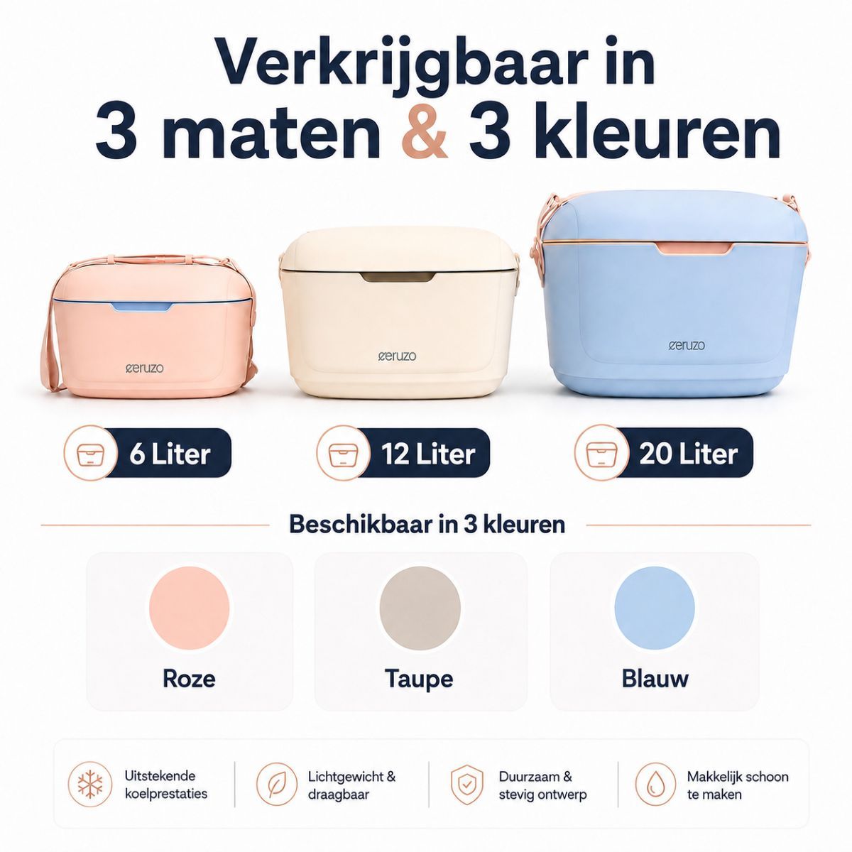 Ceruzo Koelbox 6 Liter - Trendy Blauw