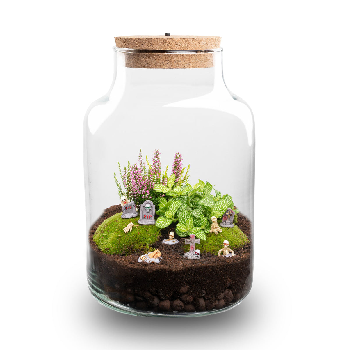 Halloween Terrarium Little Milky - Haunted Cemetery - Ø 17Cm ↑ 25Cm