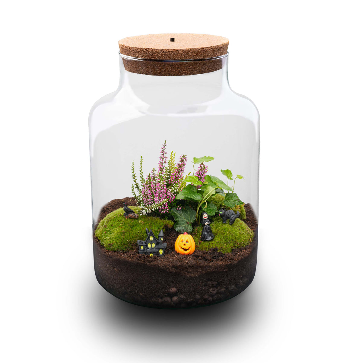 Halloween Terrarium Milky - Trick Or Treat Village -  Ø 21Cm ↑ 30Cm