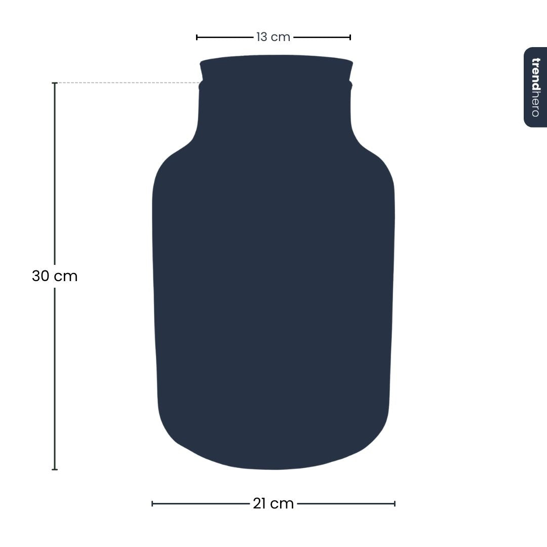 Bottle 'Milky' - Recycled Glass Ø 21,5 Cm ↑ 30 Cm