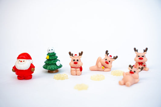 Reindeer Rush - Decorative Miniature Christmas Figures - 10Pcs - ↑ 1-3 Cm