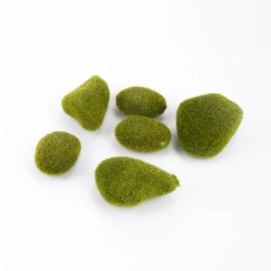 Moss Stone Green – Set Of 6 - Artificial Moss