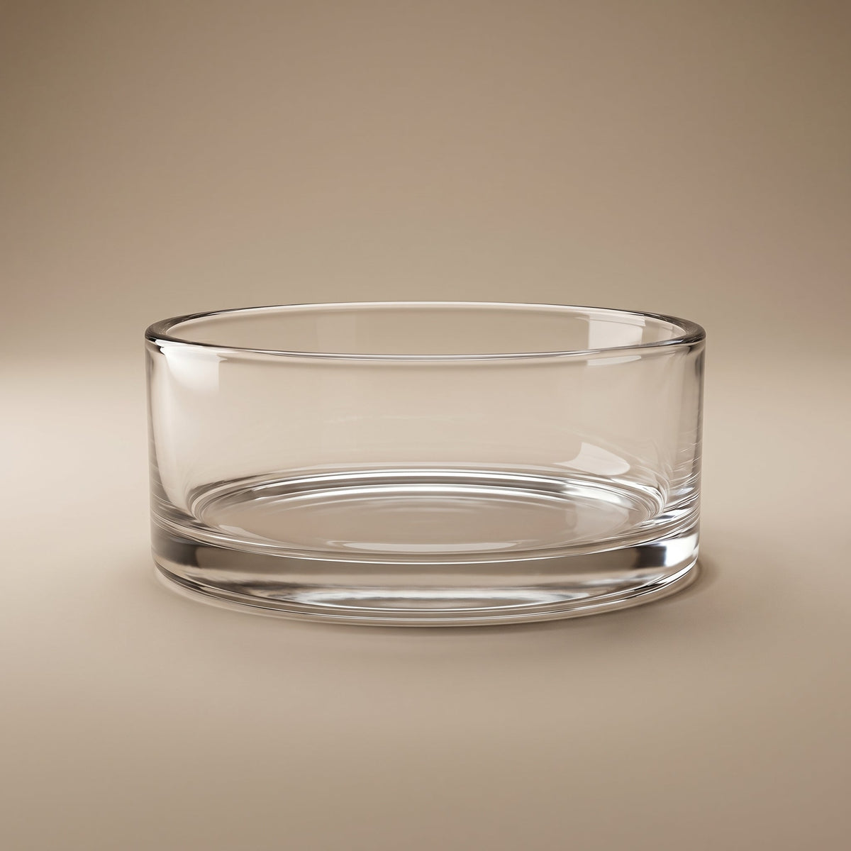 Glass Cylinder Bowl 'Silvie' - Open Glass Cylinder - Ø 20Cm ↑ 8Cm