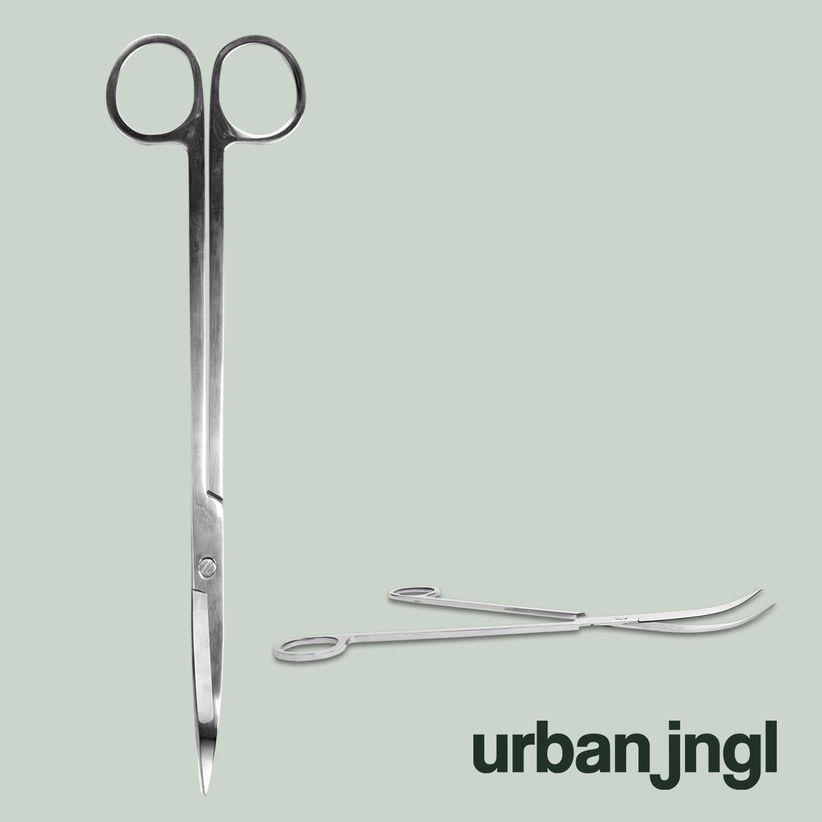 Terrarium Scissors - Metal - 25 Cm - Extra Long - Curved Blades - Stainless Steel